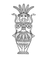 Een kleurplaat van  het oude egypte